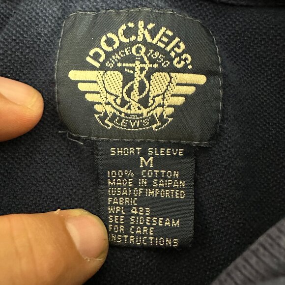 Dockers Mens Multicolor Striped Polo Shirt Size M 100% Cotton Short Sleeve - Picture 4 of 5